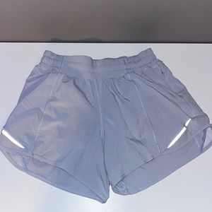Lululemon Pastel Blue Hotty Hot Shorts. 4” size 4 Low rise.